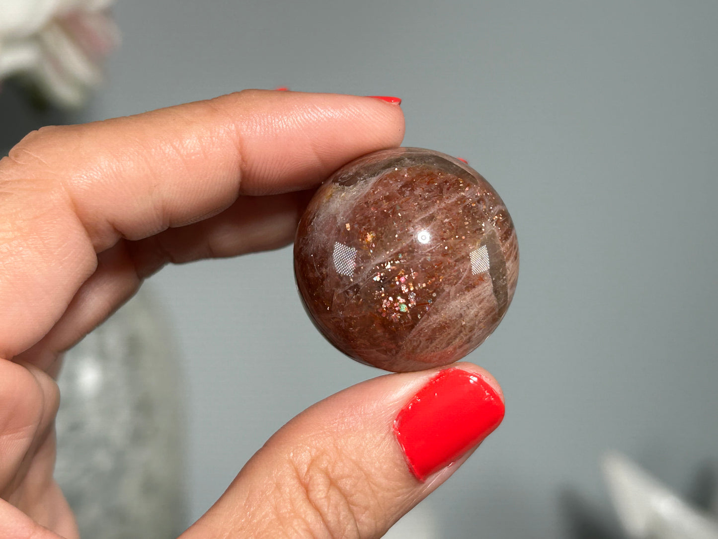 Confetti Sunstone Sphere (1.1", 29mm)