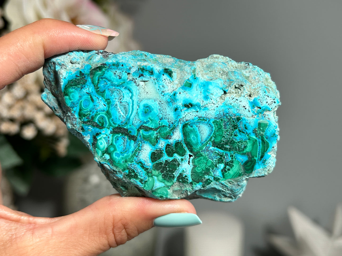 Malachite Chrysocolla Slab (3.3", 84mm) #122