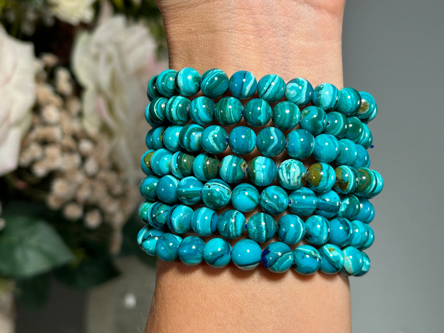 8mm Chrysocolla Bracelet