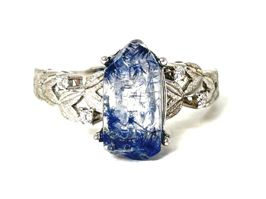 Dumortierite Leaf Ring