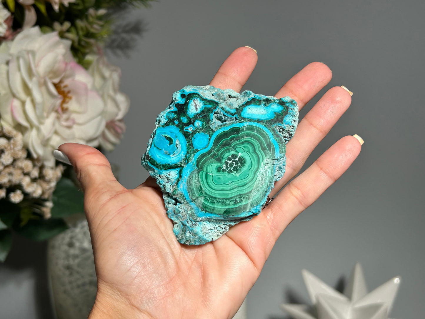 Malachite Chrysocolla Slab (3.3", 84mm)