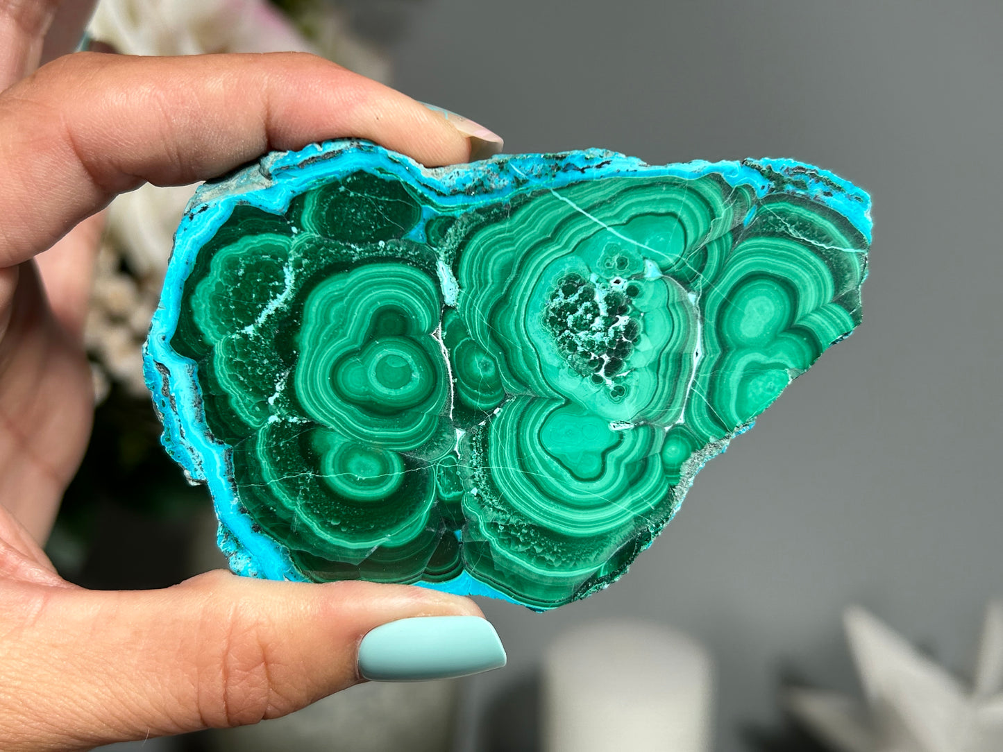 Malachite Chrysocolla Slab (3.3", 84mm) #122