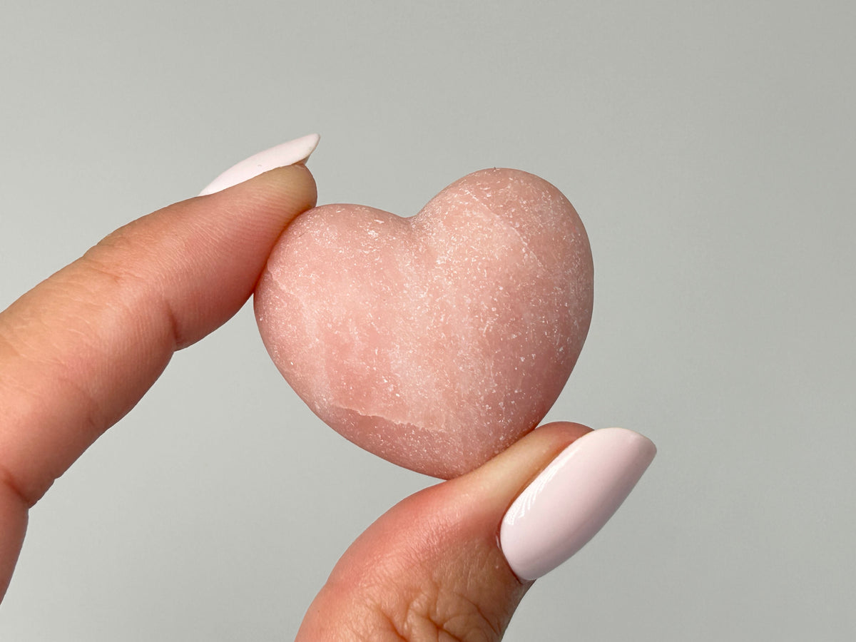 Pink Opal Heart (1.3", 34mm)