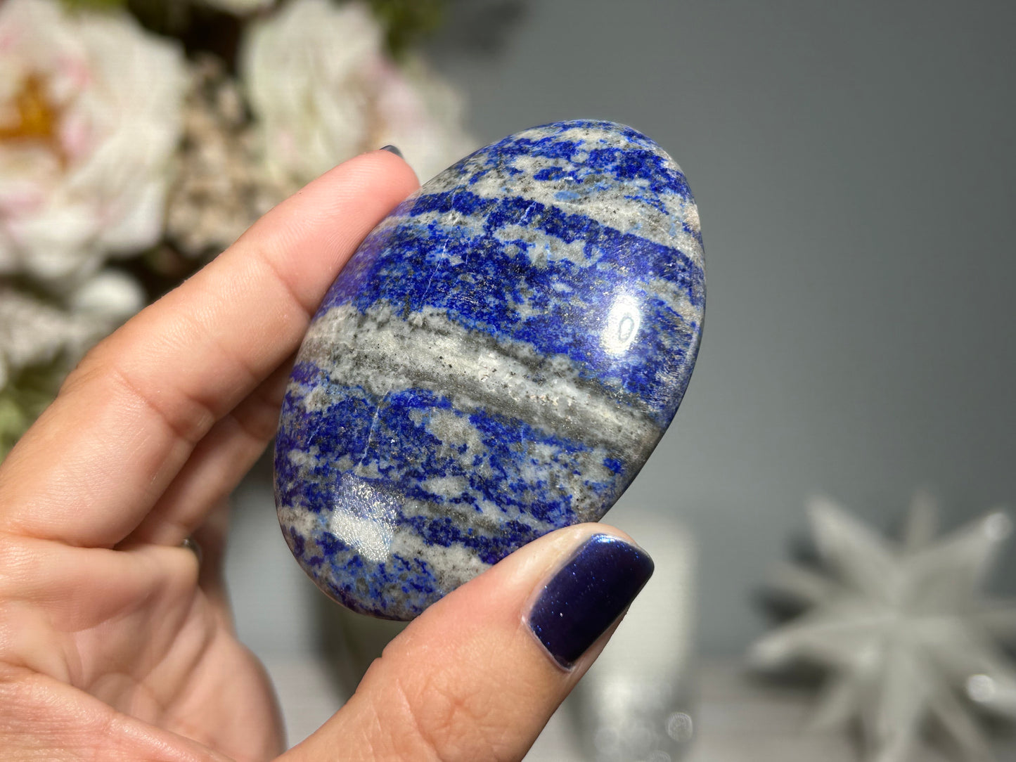 Lapis Lazuli Palm Stone (2.6", 67mm)