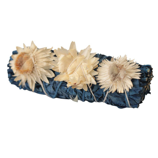 Blue White Sage w/White Flower