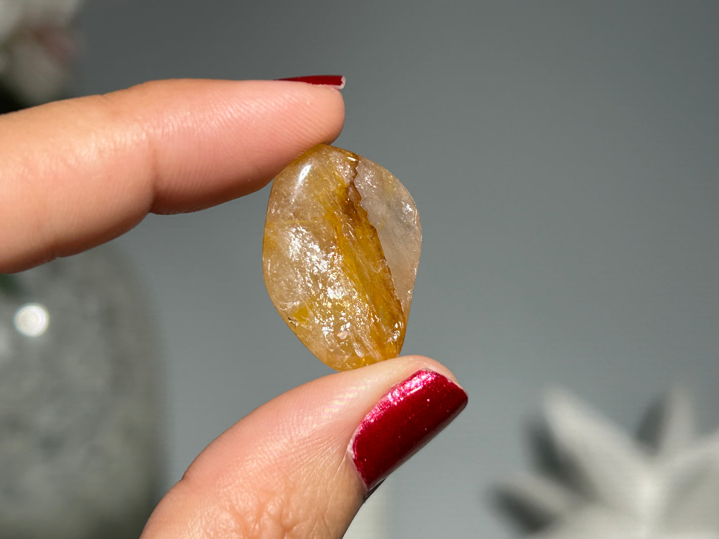 Tumbled Yellow Hematoid Quartz Small