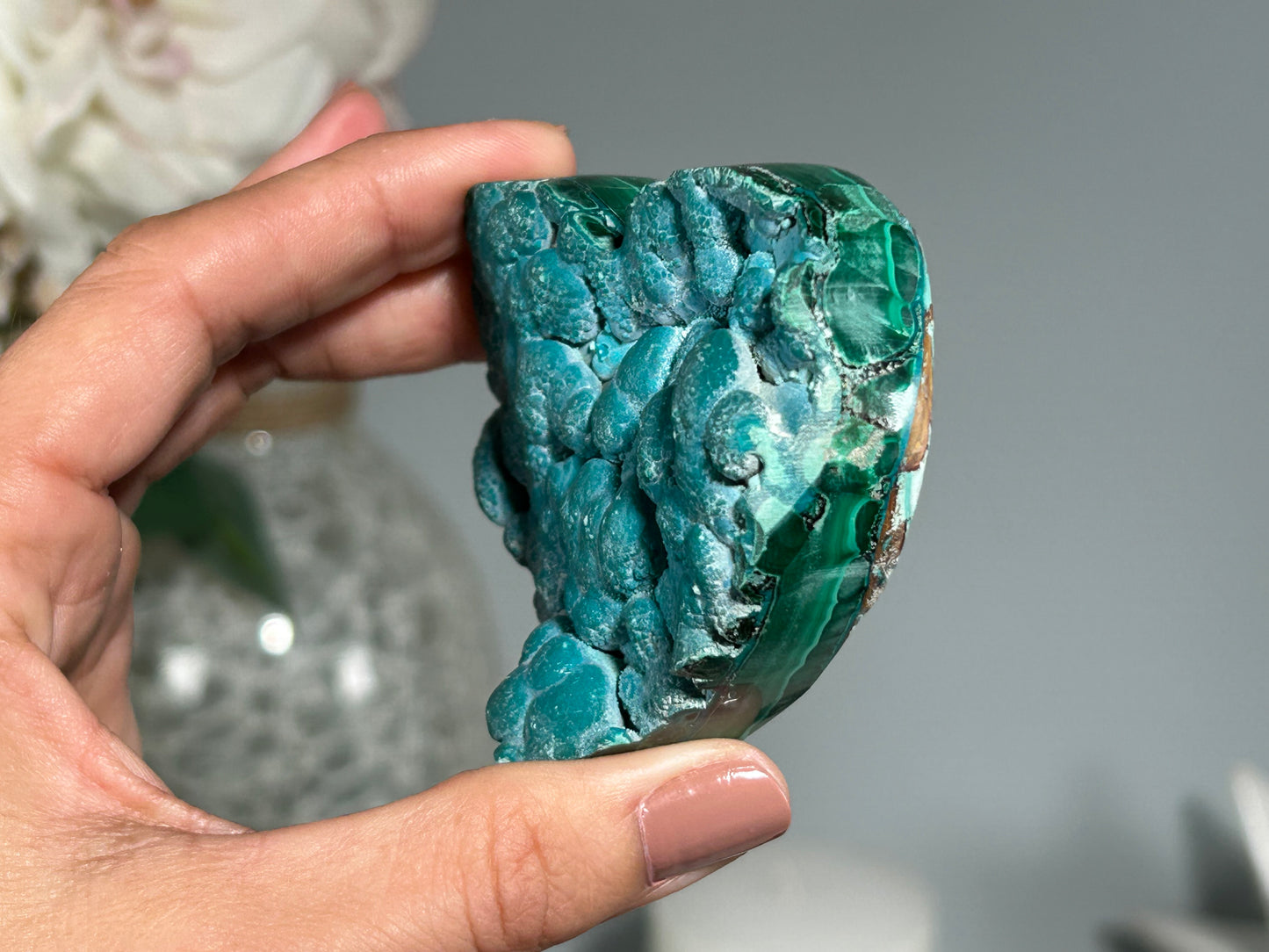 Malachite Chrysocolla Heart (2.75", 70mm)