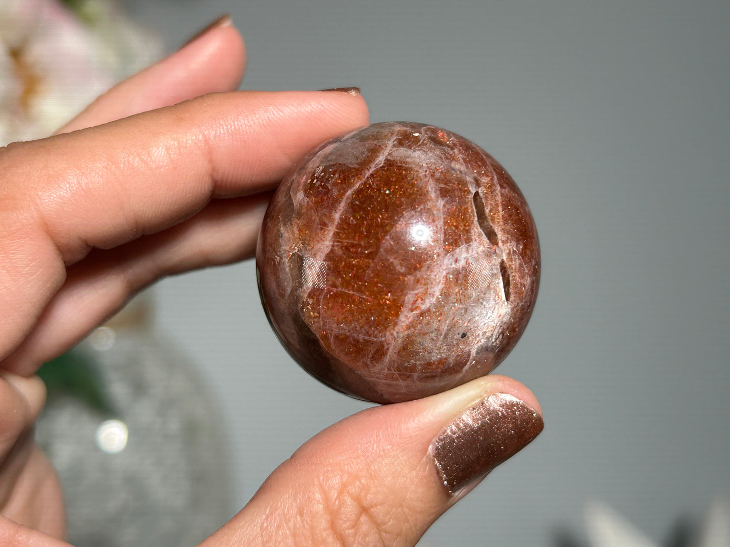 Confetti Sunstone Sphere (1.5", 36mm)