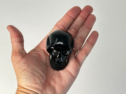 Black Obsidian Skull (2.2", 56mm)