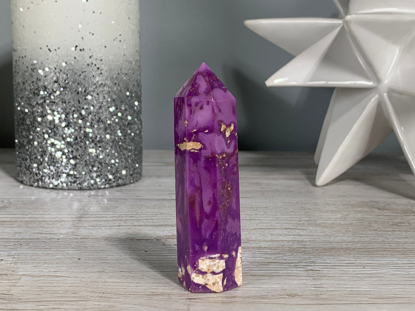 Purple Phosphosiderite Tower (3.3" 84mm)