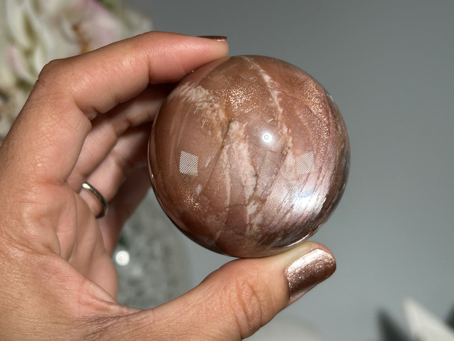 Confetti Sunstone Sphere (2", 52mm)