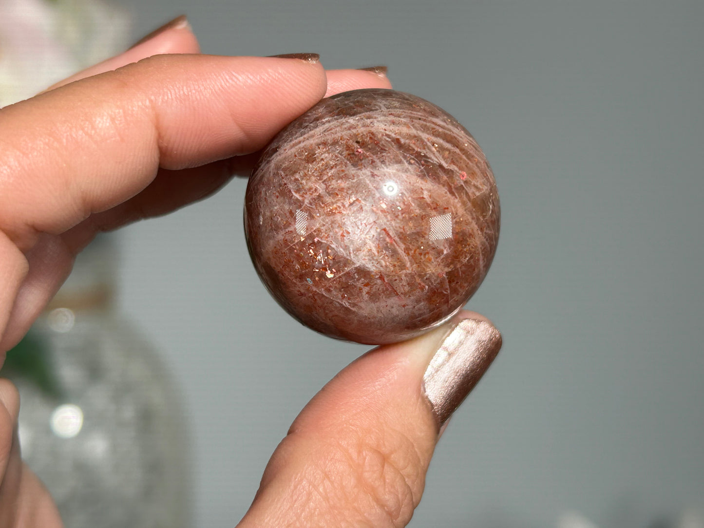 Confetti Sunstone Sphere (1.25", 32mm)