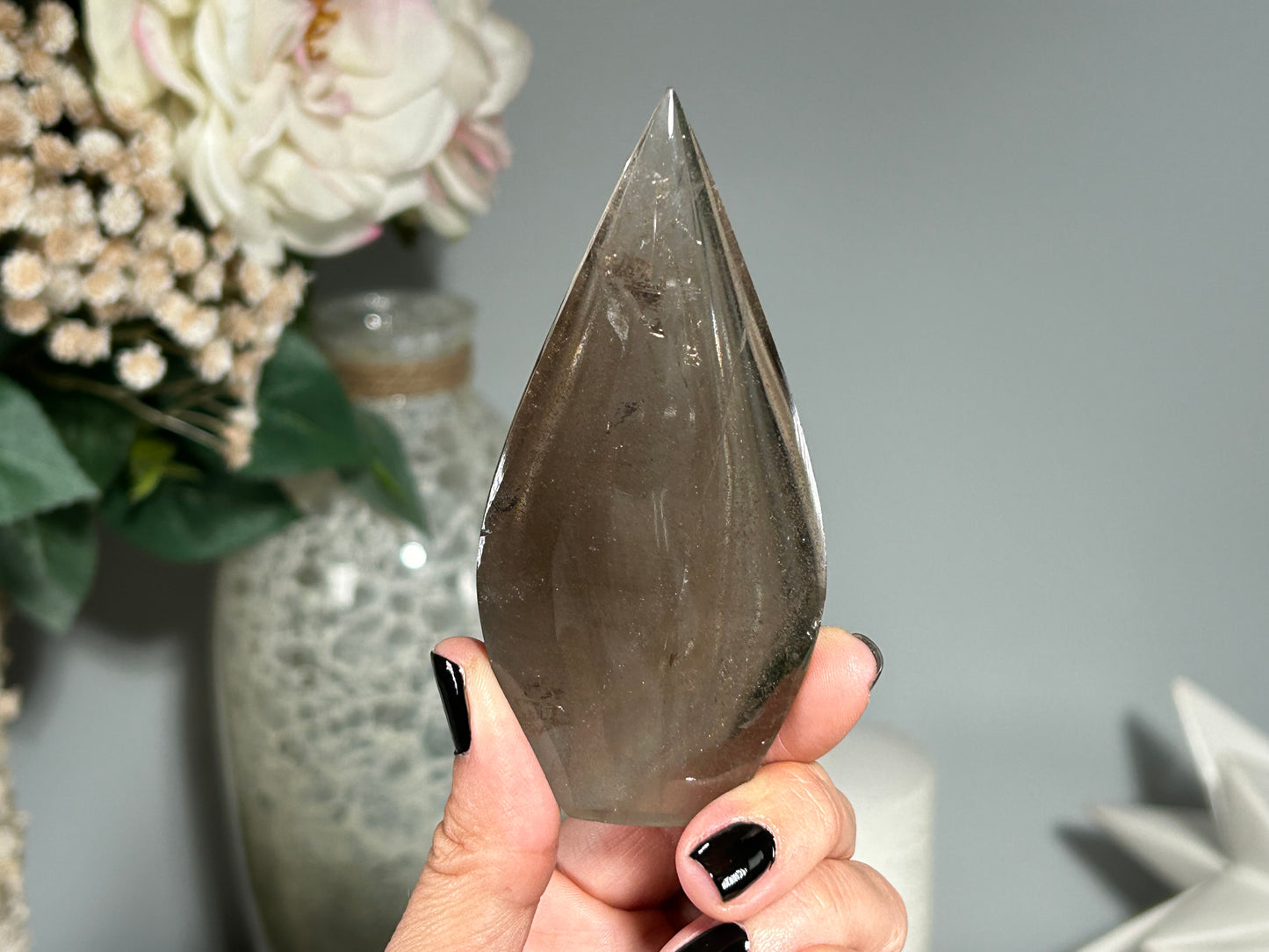 Smoky Quartz Flame (3.8", 97mm)