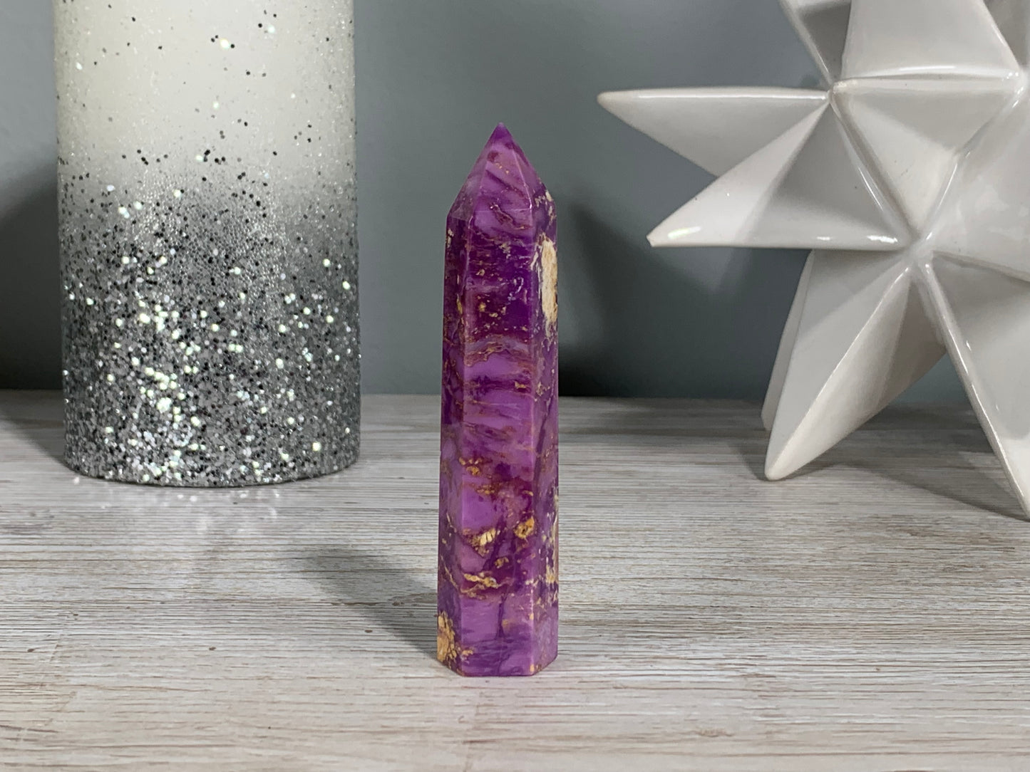 Purple Phosphosiderite Tower (3.7" 94mm)