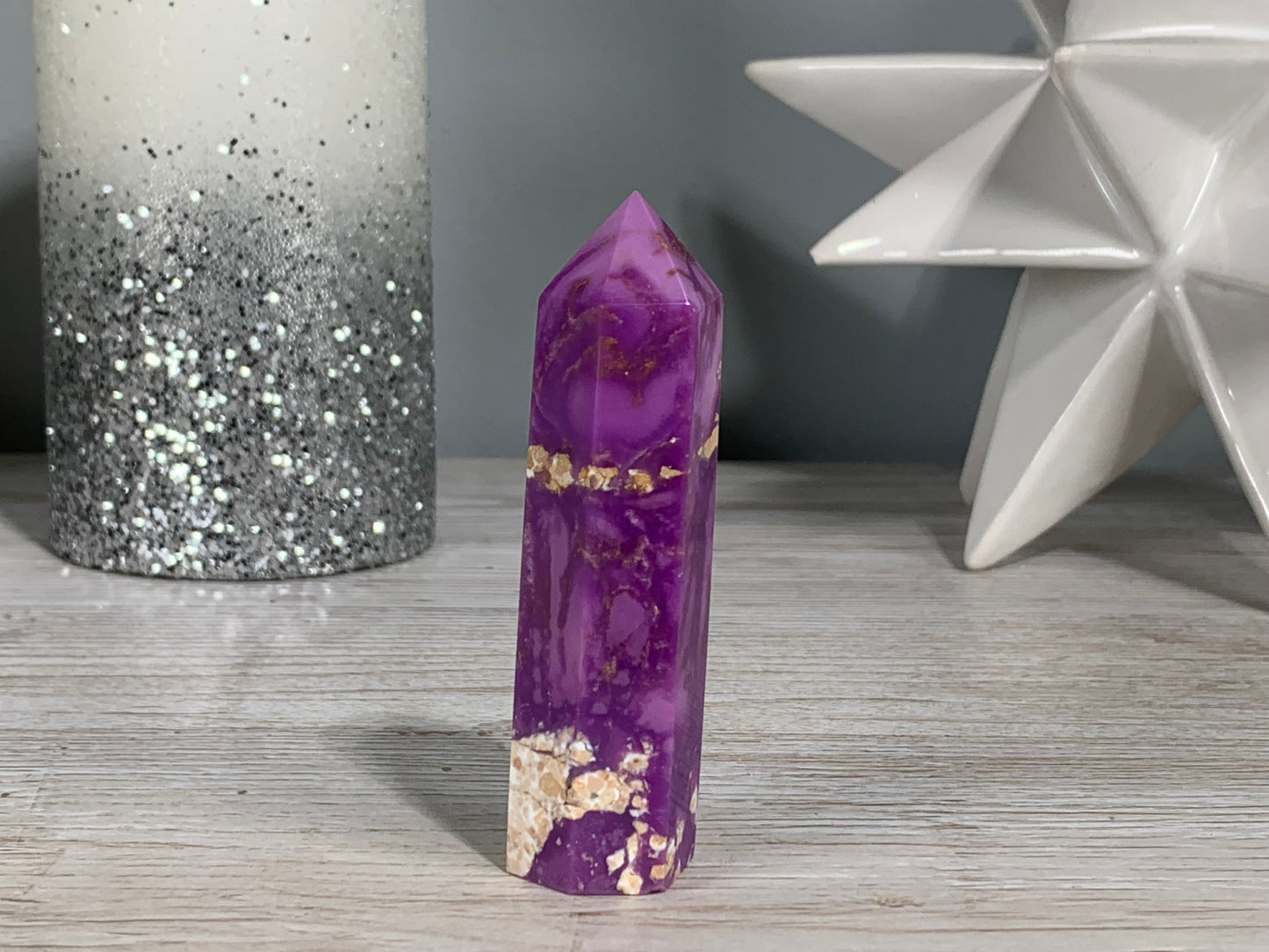 Purple Phosphosiderite Tower (3.3" 84mm)