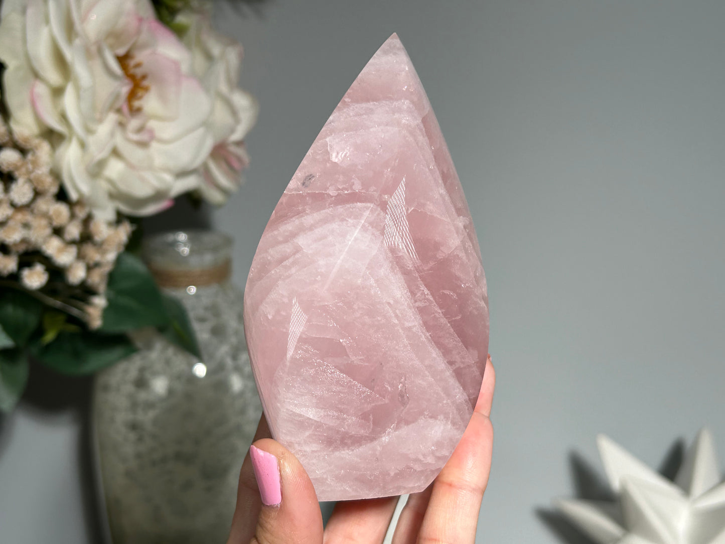 Rose Quartz Freeform (4.6", 116mm)