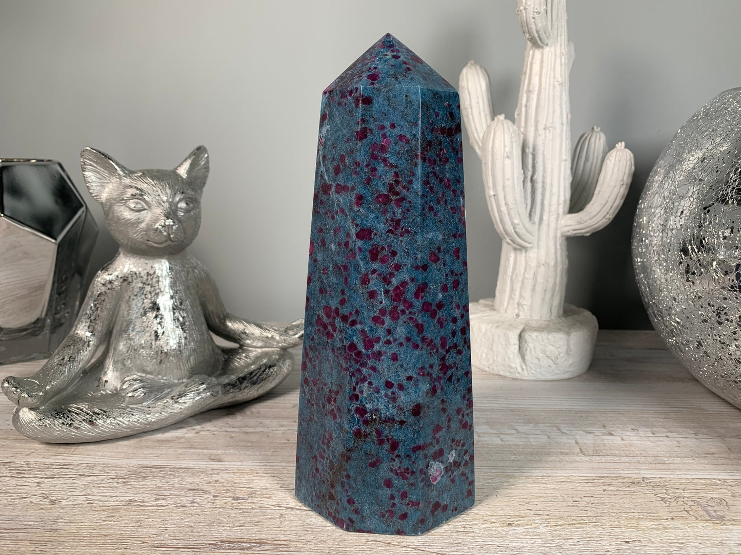 Ruby and Kyanite Tower (8.4", 213mm)