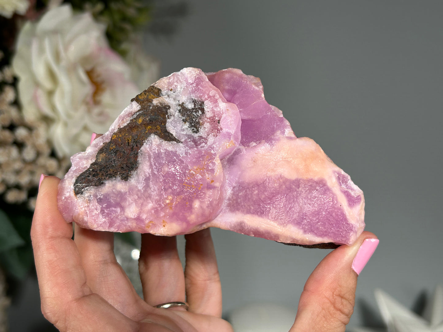 Natural Pink Aragonite (4.1", 105mm)