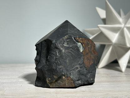 Shungite Half Raw Tower (3.9”, 100mm)