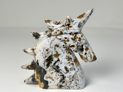Druzy Ocean Jasper Unicorn (5", 127mm)