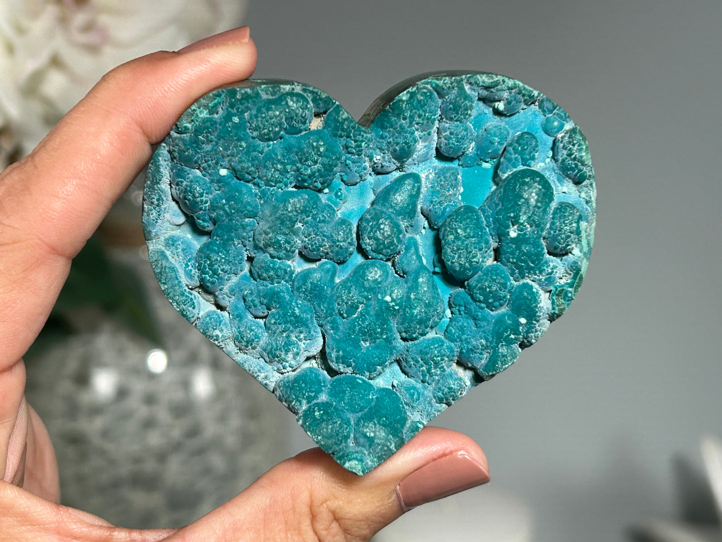 Malachite Chrysocolla Heart (2.75", 70mm)