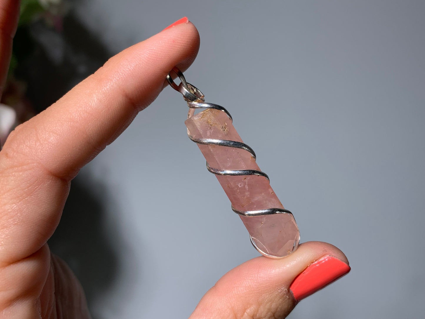 Bulk Rose Quartz Pendant (10pc)