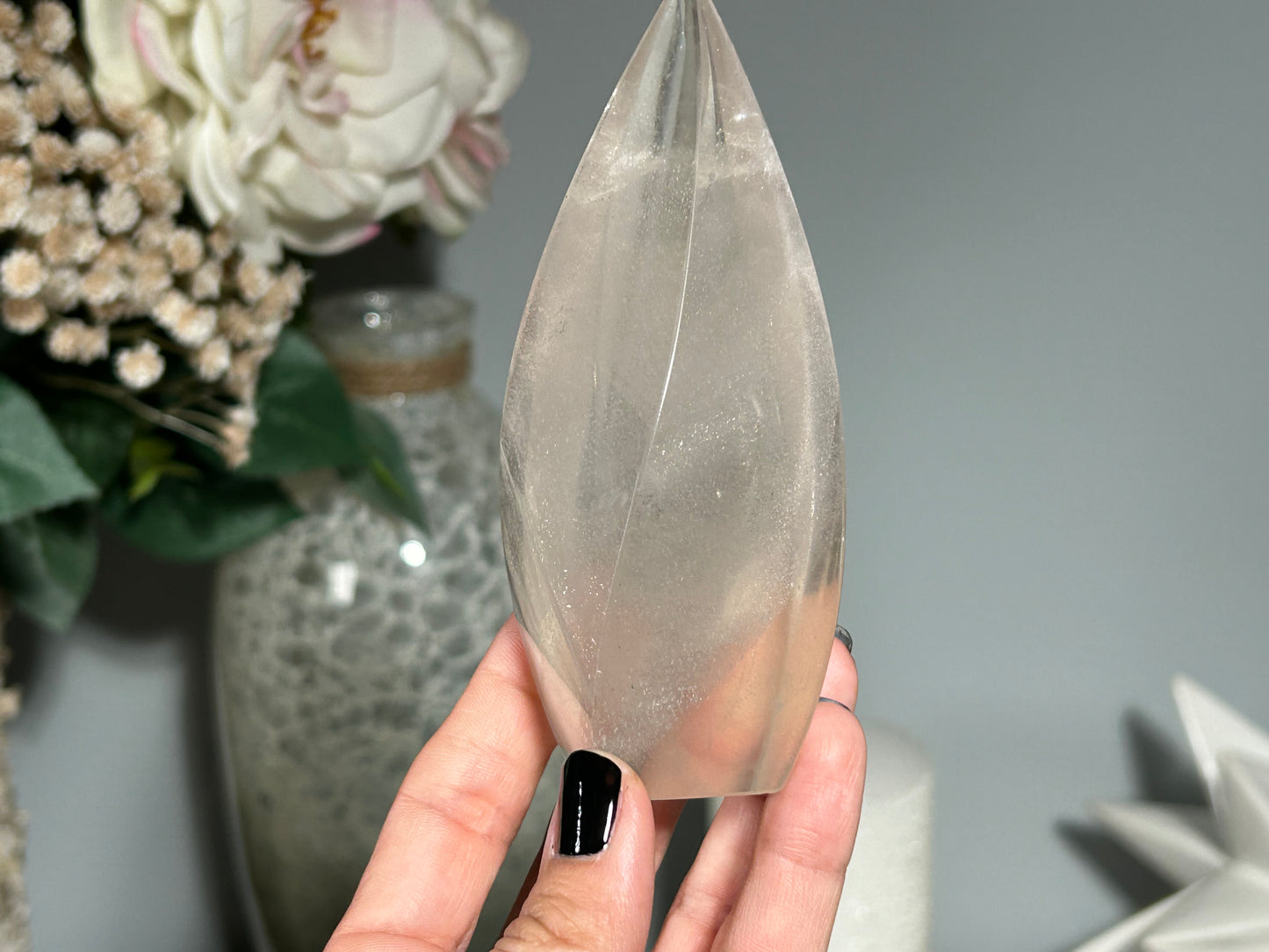 Smoky Quartz Flame (4.5", 115mm)