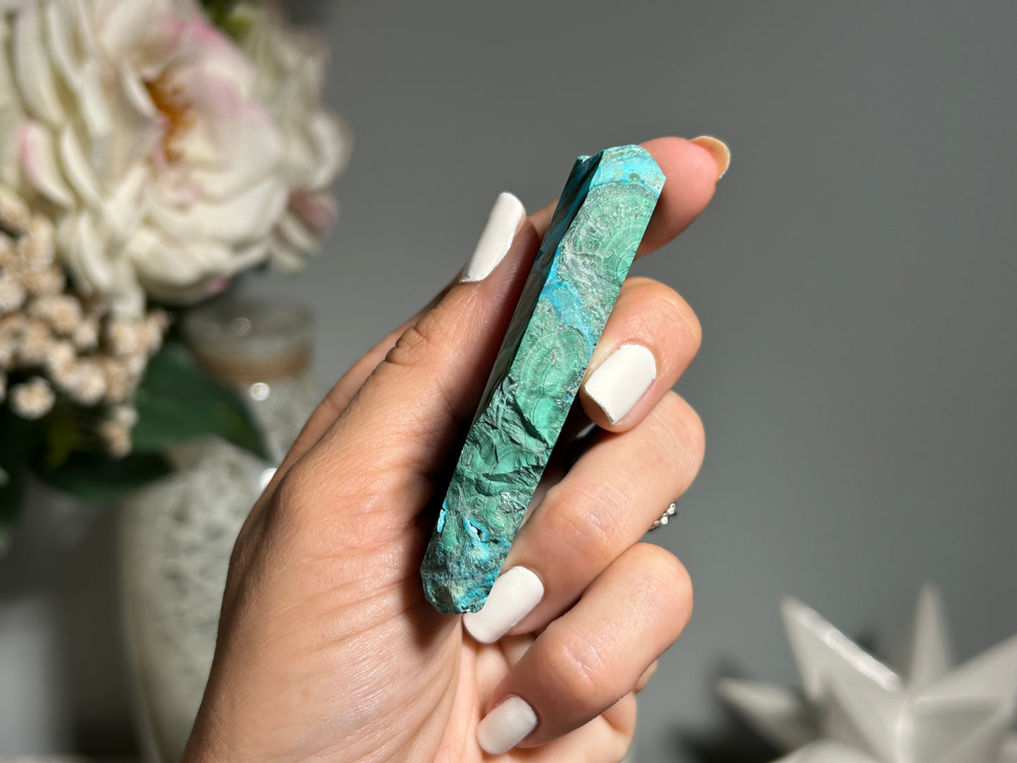 Malachite Chrysocolla Slab (3.1", 79mm)