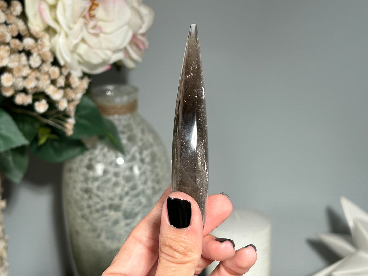 Smoky Quartz Flame (3.8", 97mm)