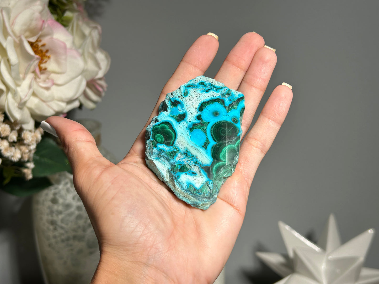 Malachite Chrysocolla Slab (3.1", 79mm)