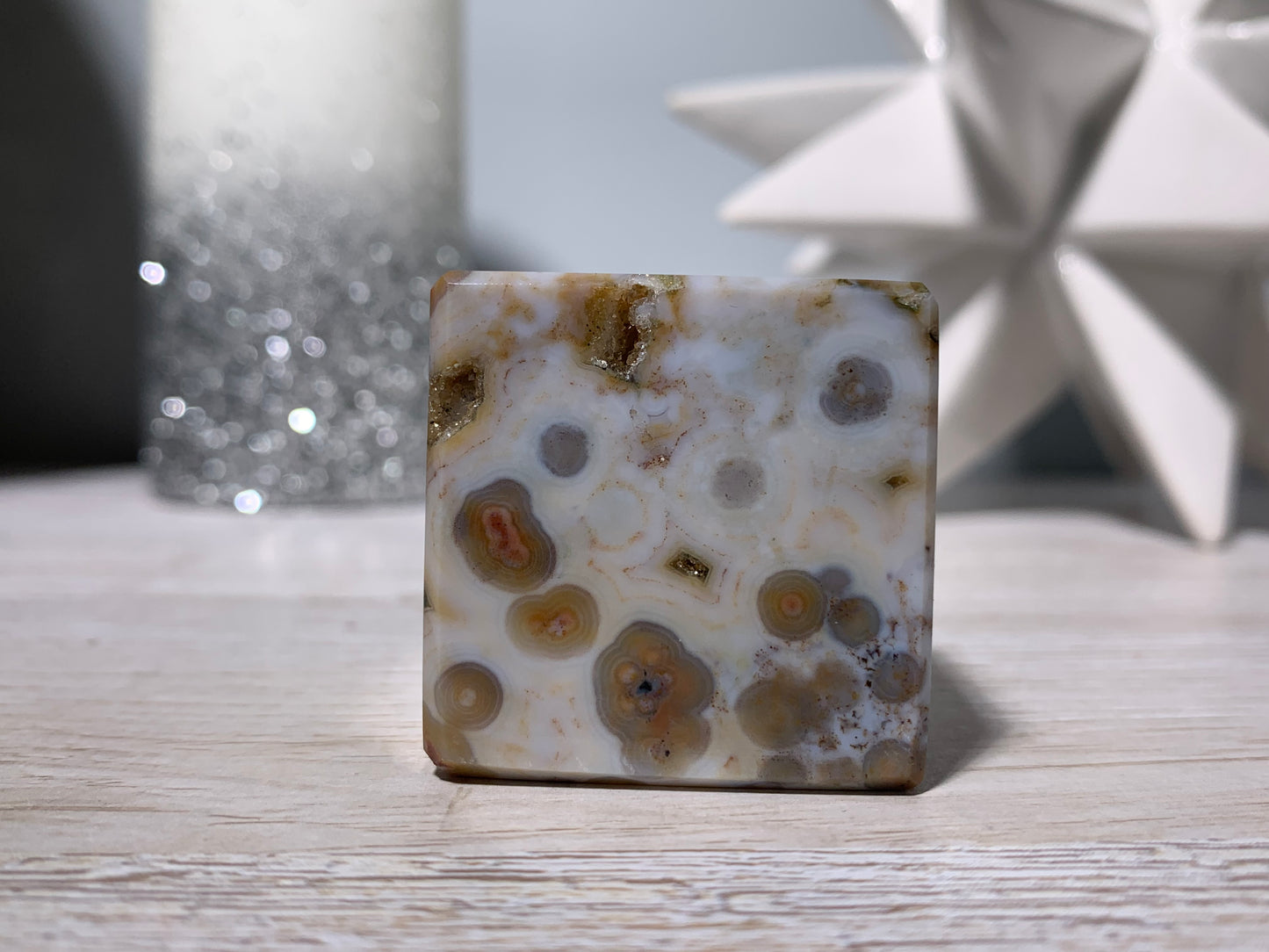 8th Vein Ocean Jasper Cube (1.5", 38mm)