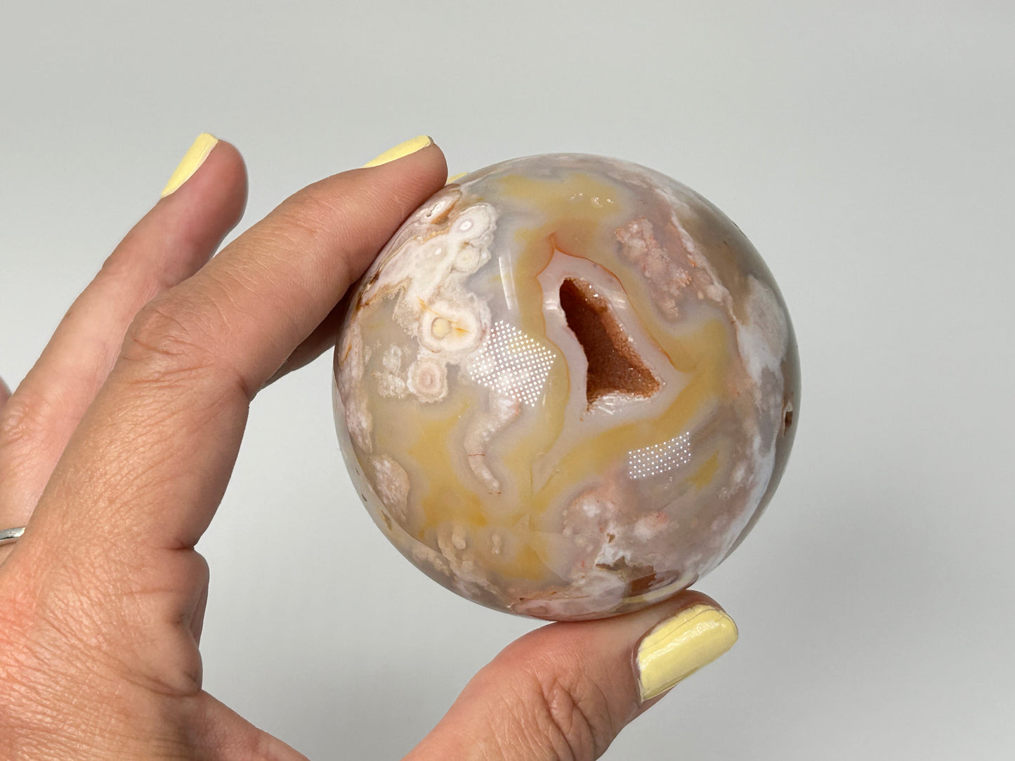 Flower Agate Sphere (2.3", 60mm)