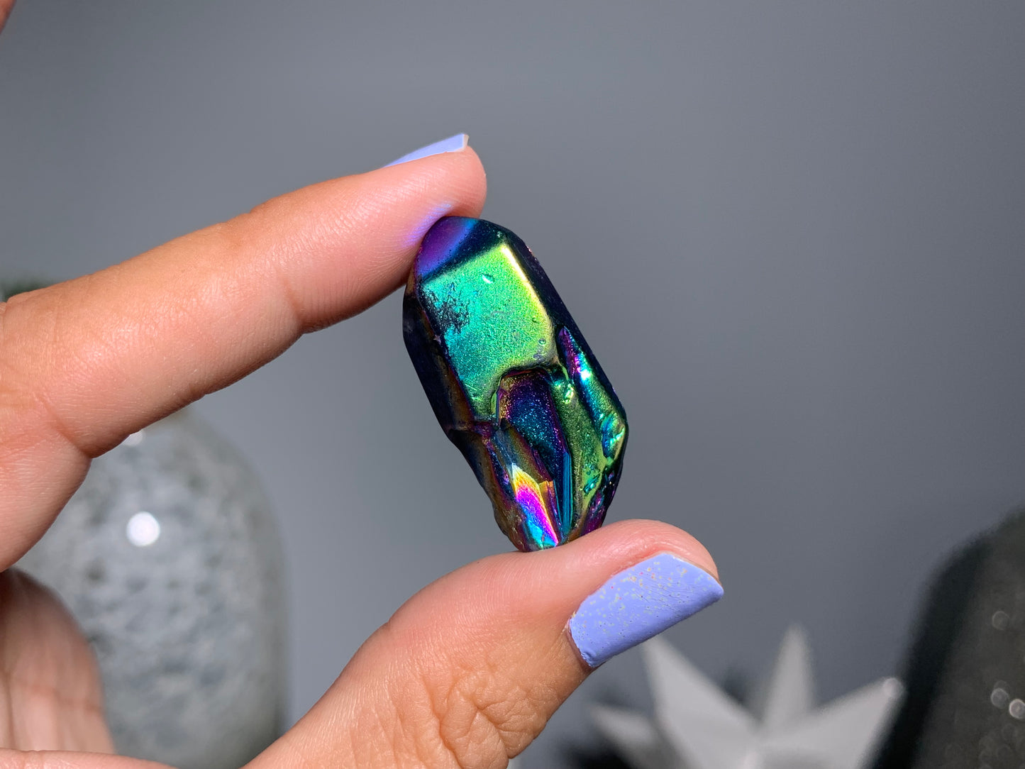 Titanium Aura Quartz Point