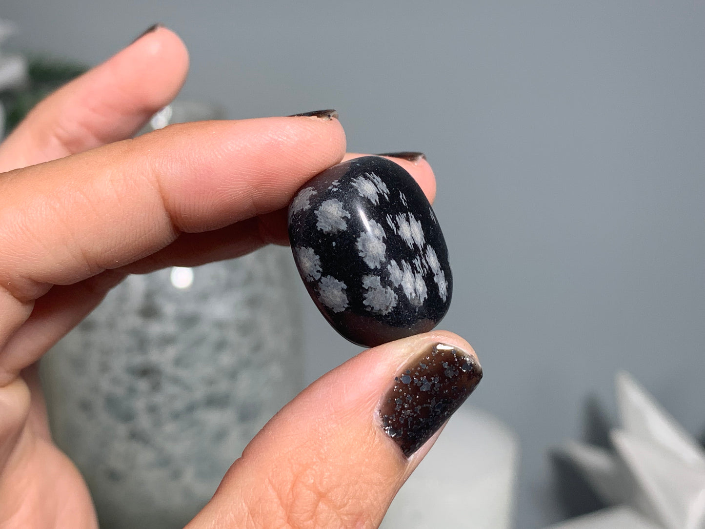 Tumbled Snowflake Obsidian Small