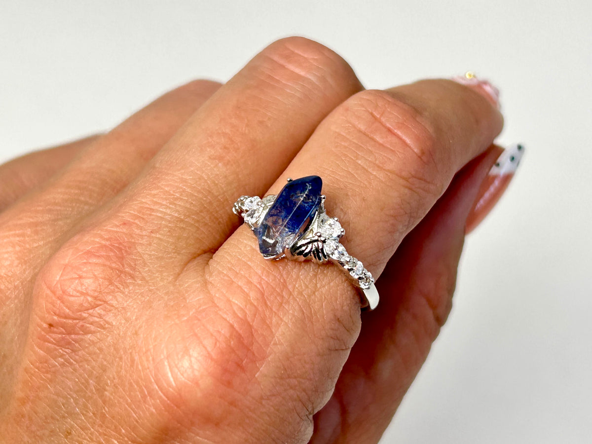 Dumortierite Butterfly Ring