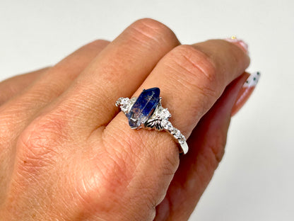 Dumortierite Butterfly Ring