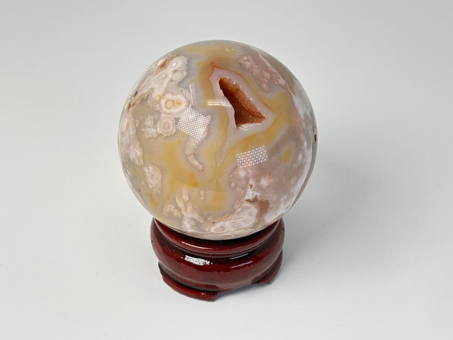 Flower Agate Sphere (2.3", 60mm)