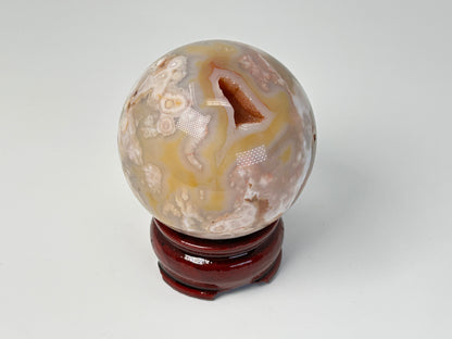 Flower Agate Sphere (2.3", 60mm)