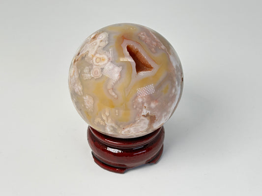 Flower Agate Sphere (2.3", 60mm)