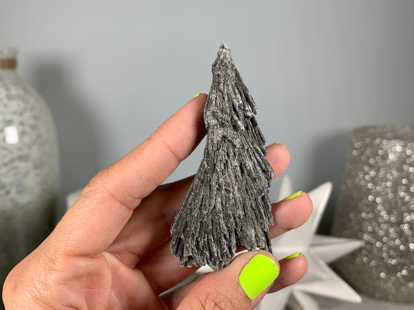 Black Kyanite Fan Large