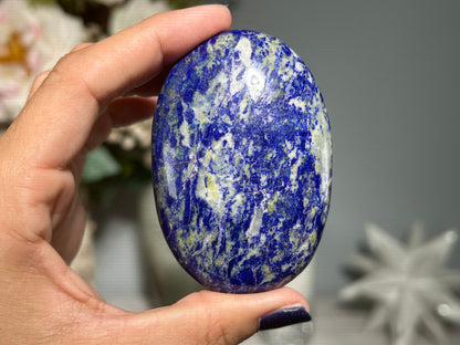 Lapis Lazuli Palm Stone (2.9", 73mm)
