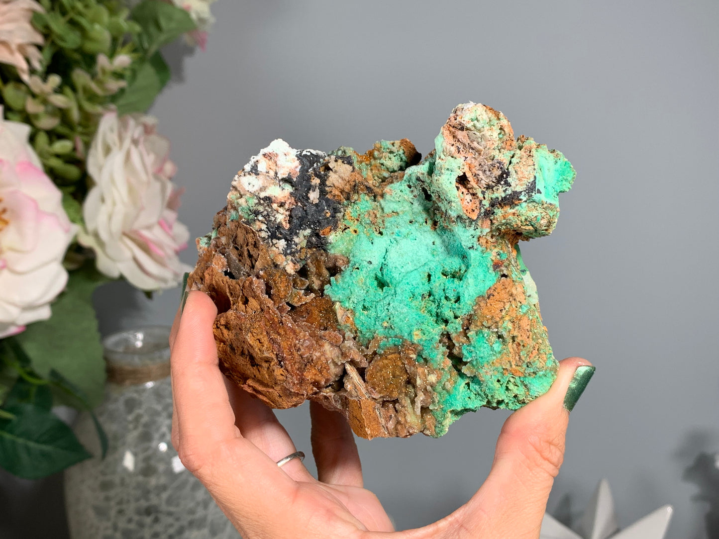 Druzy Chrysoprase (4.25", 108mm)