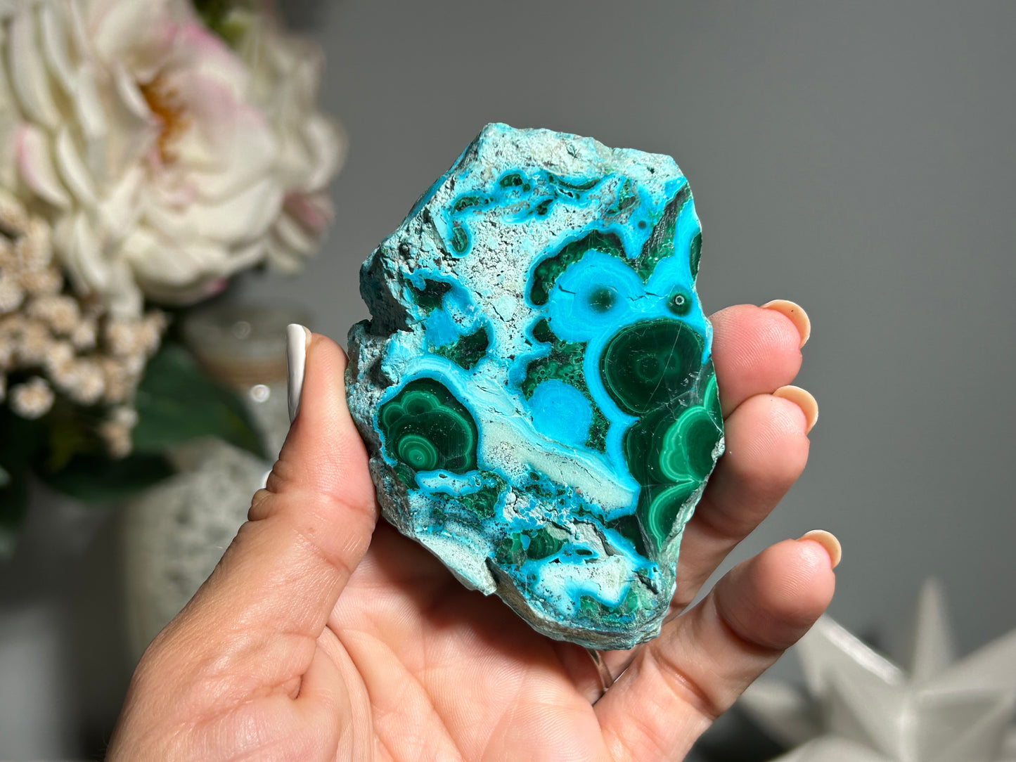 Malachite Chrysocolla Slab (3.1", 79mm)