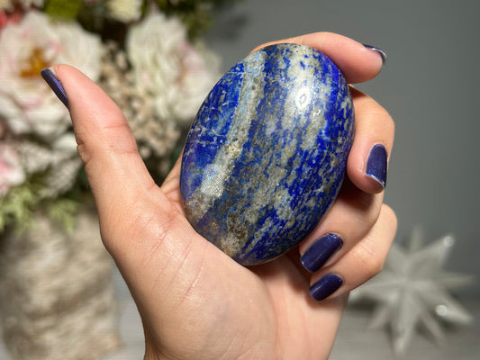 Lapis Lazuli Palm Stone (2.7", 68mm)