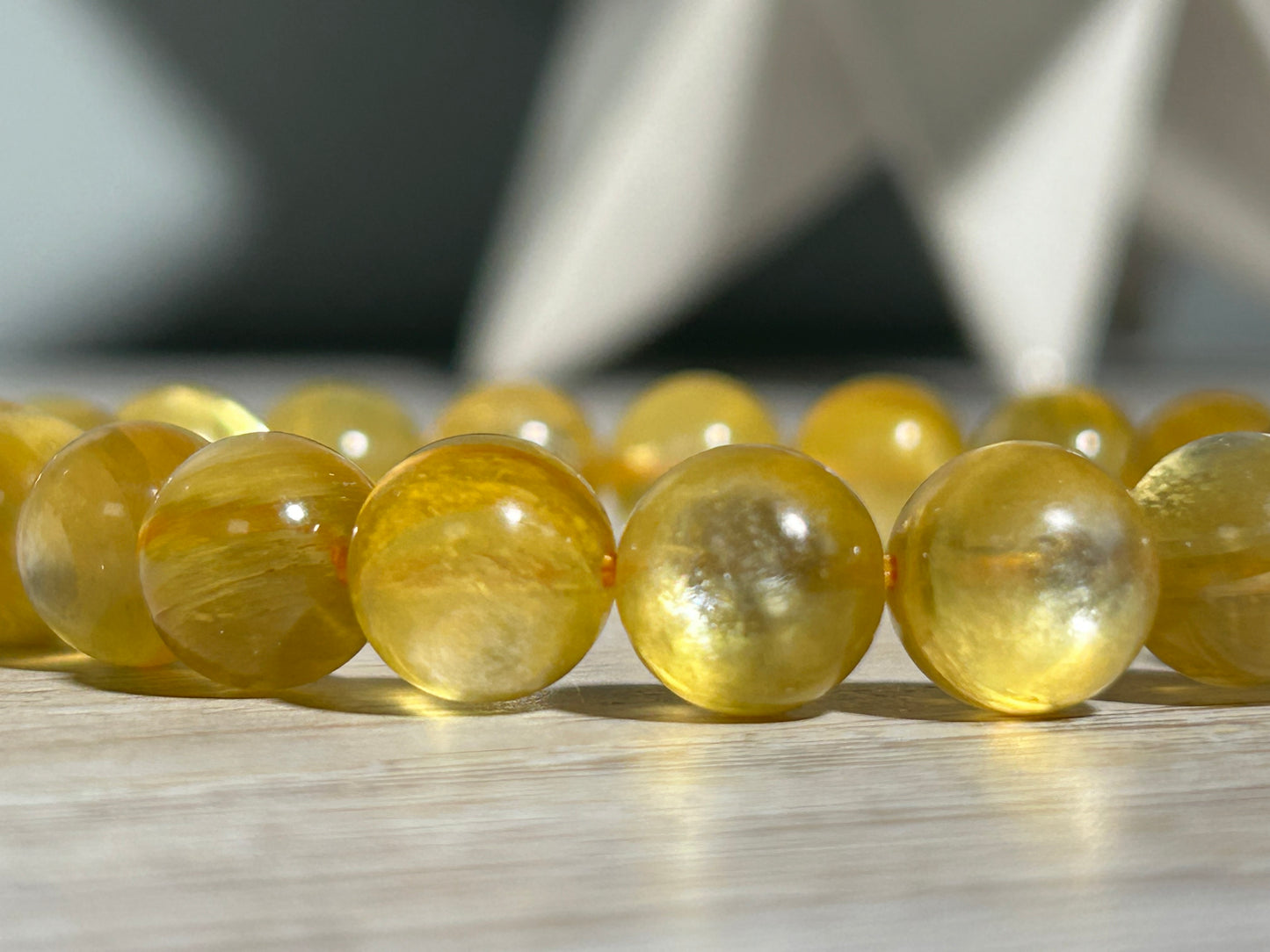 10mm Golden Muscovite Mica Bracelet