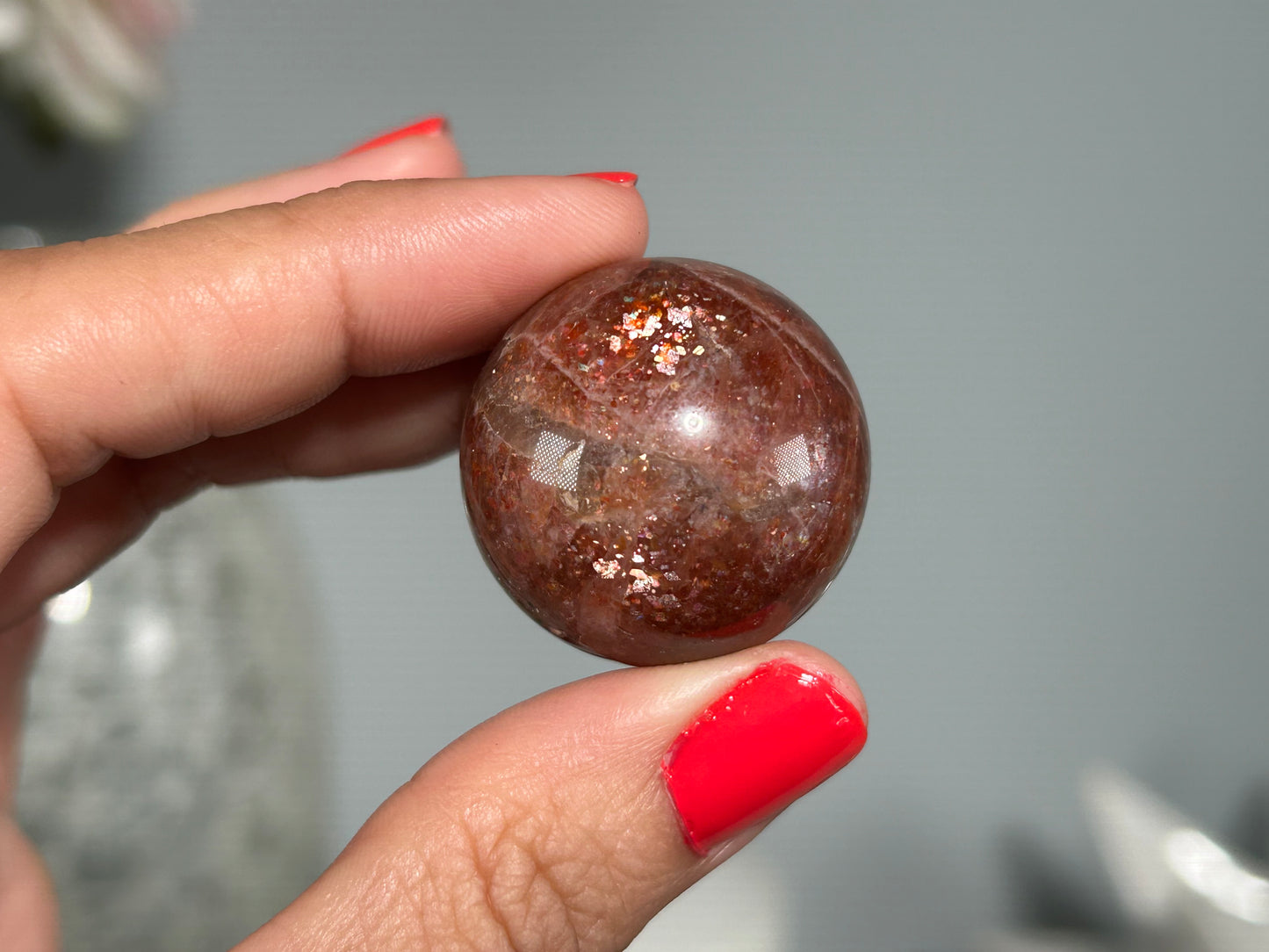 Confetti Sunstone Sphere (1.1", 28mm)