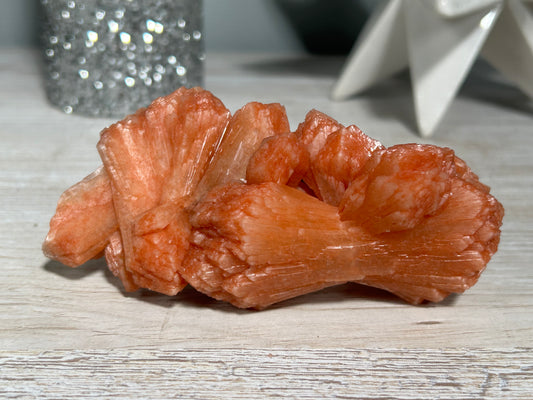 Red Stilbite Cluster (4.7", 120mm)