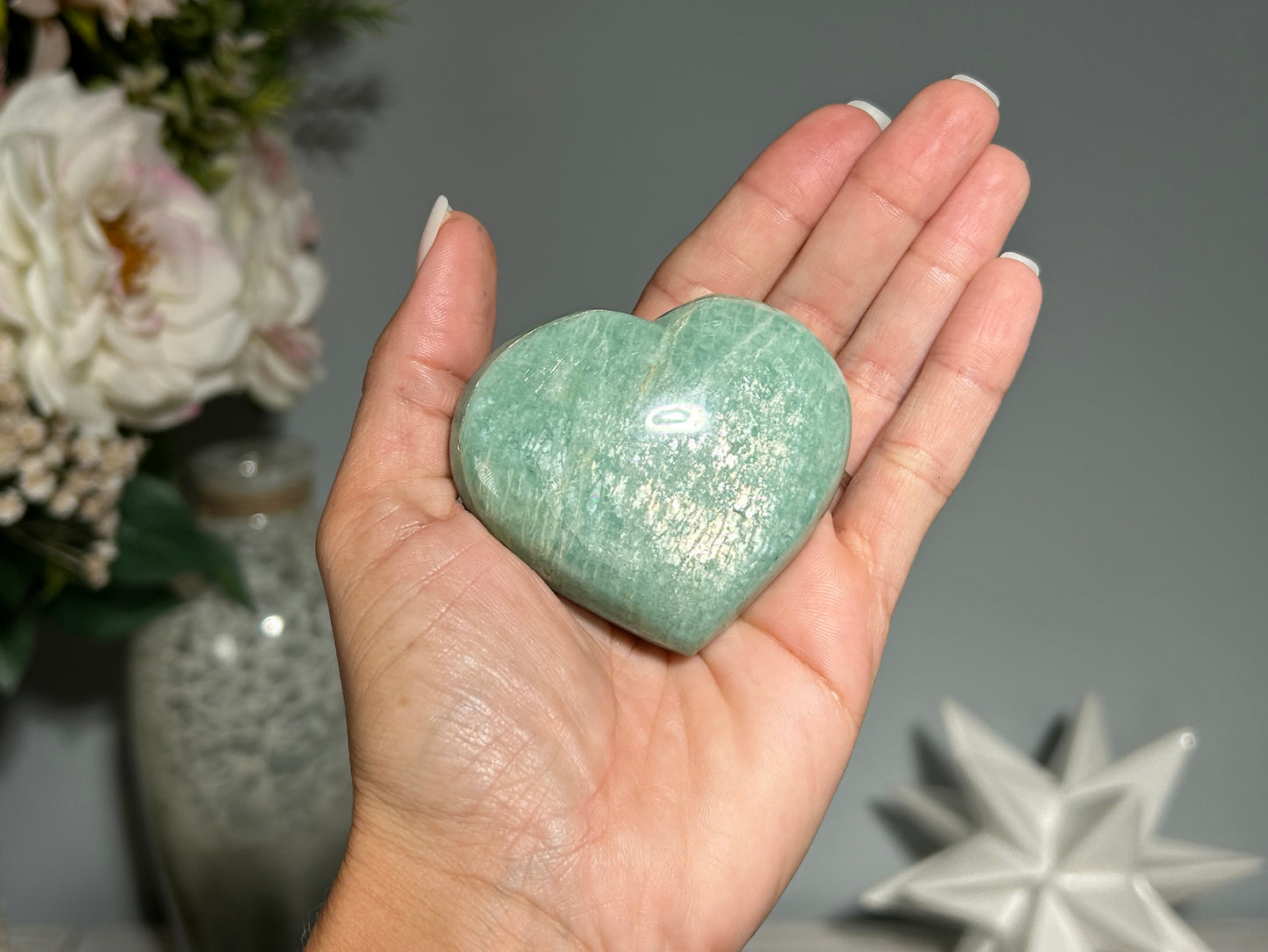 Amazonite Heart (2.5", 63mm)