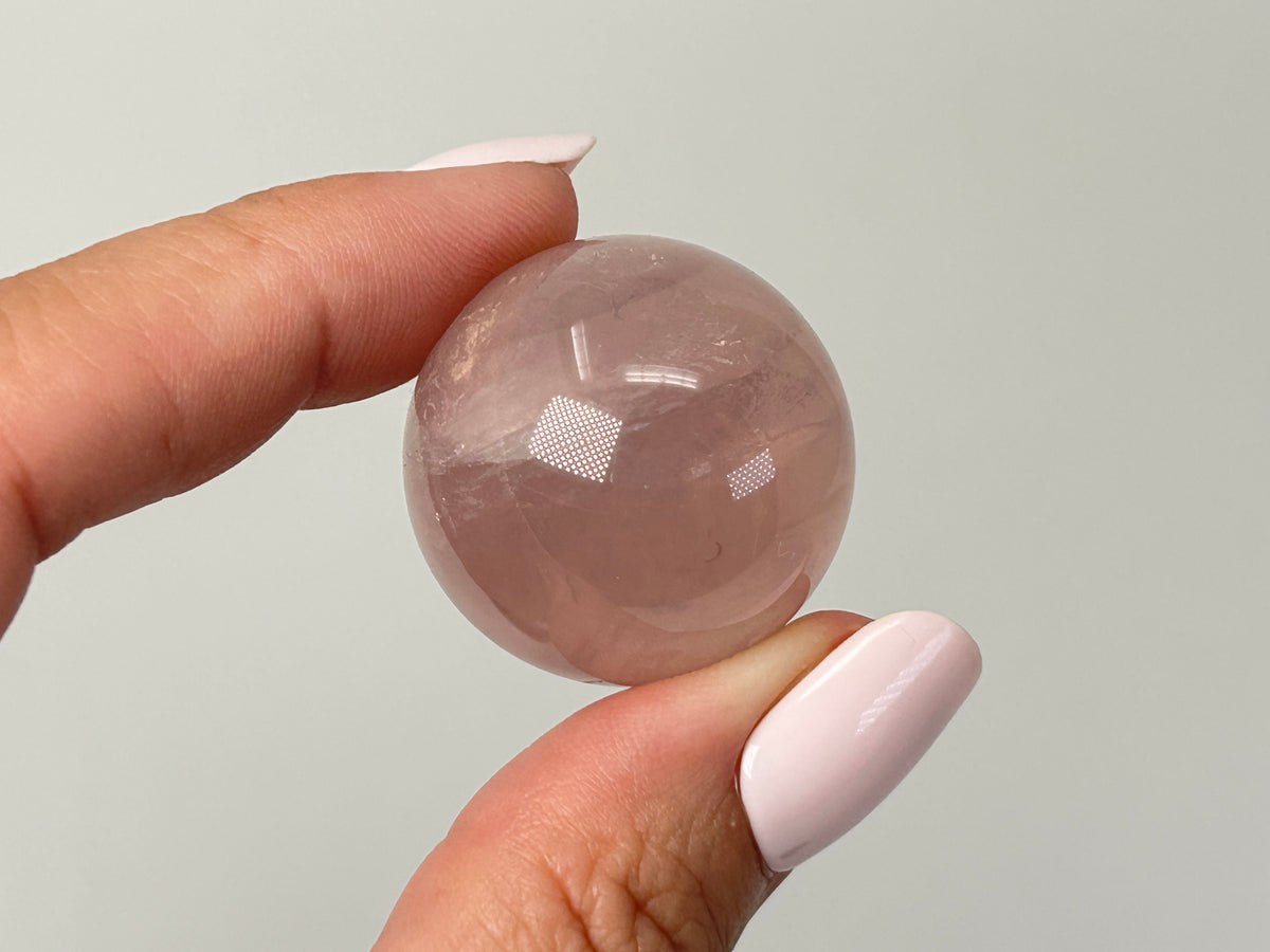 Star Rose Quartz Sphere (1.1", 27mm)