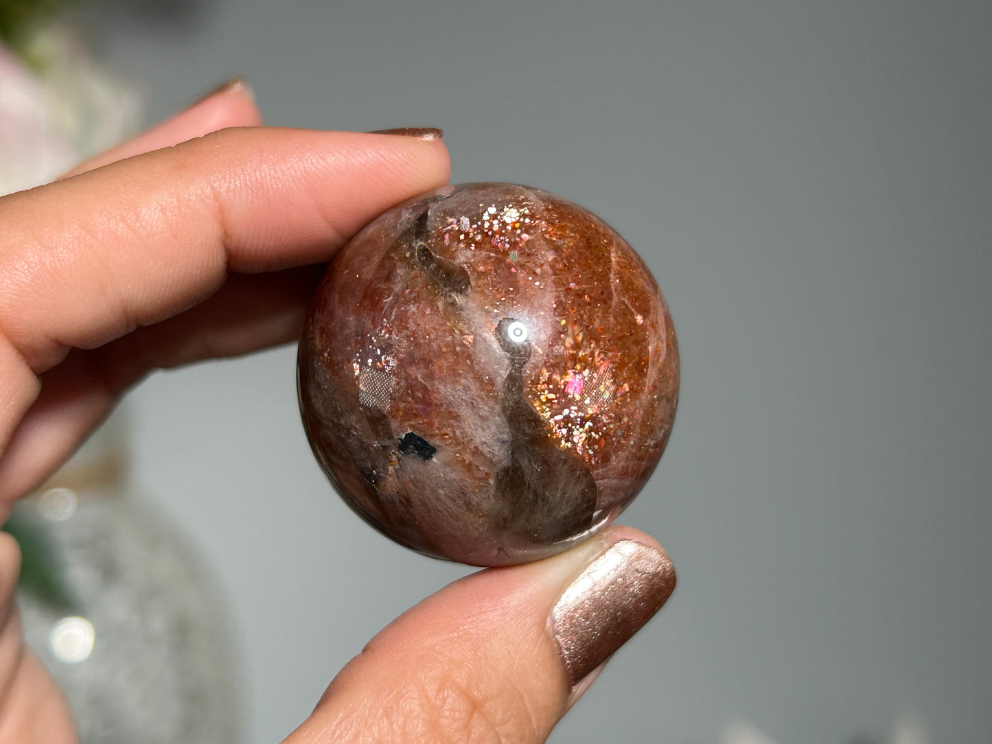 Confetti Sunstone Sphere (1.5", 36mm)